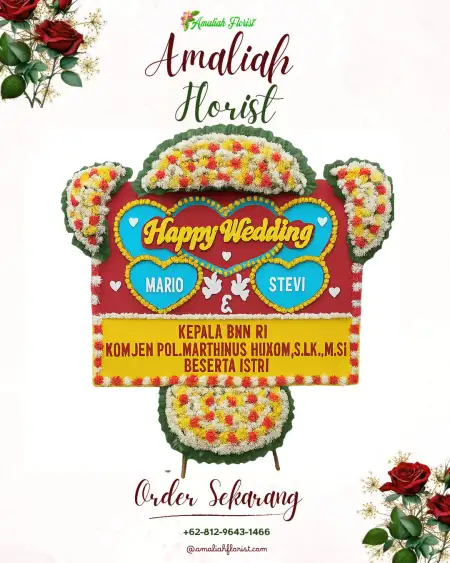 Papan Bunga Pernikahan Muara Satu